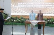 Gubernur Mirza Kukuhkan Purnama Wulan Sari sebagai Bunda PAUD dan Bunda Literasi Provinsi Lampung dan Jihan Nurlela sebagai Duta Baca Provinsi Lampung