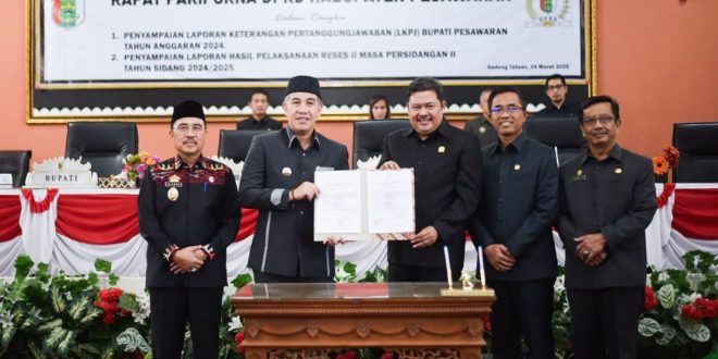 Hadiri Paripurna DPRD, Bupati Dendi Sampaikan LKPJ Tahun 2024