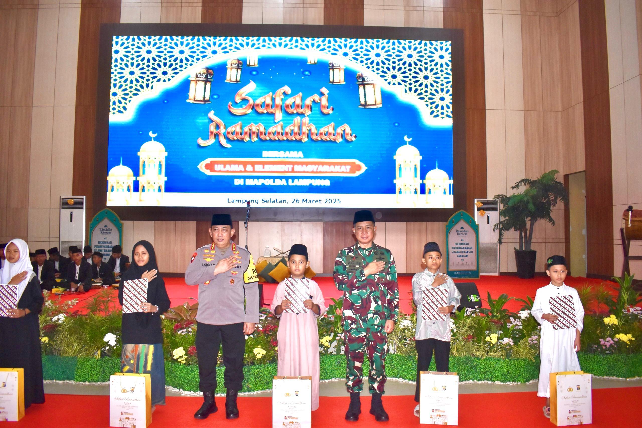 Danrem 043/Gatam Hadiri Safari Ramadhan Panglima TNI dan Kapolri Bersama Forkopimda Provinsi Lampung