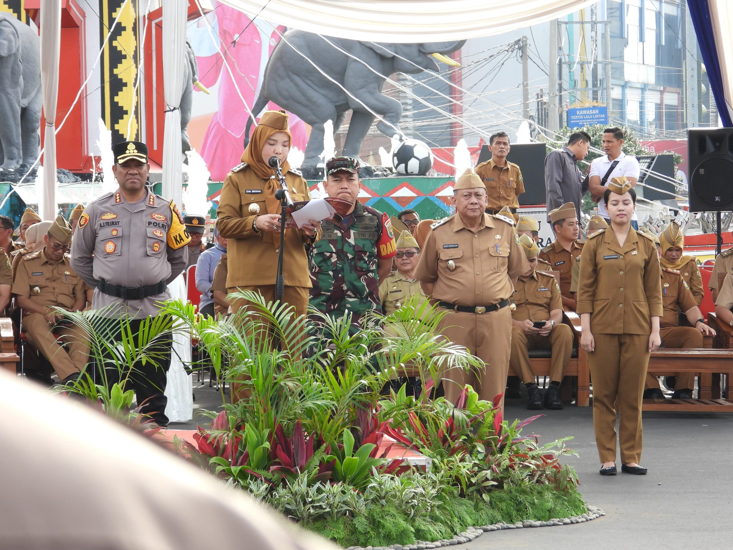 Pemkot Bandar Lampung Bersama Forkopimda Menggelar Apel Siaga Idul Fitri