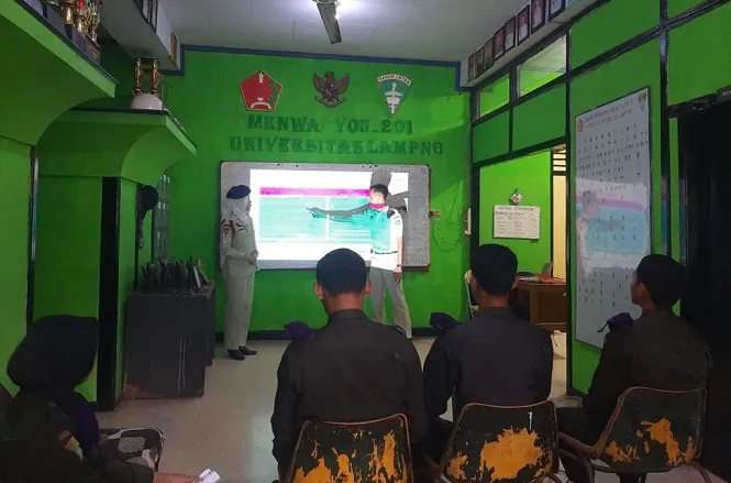 Menwa Batalyon 201 Unila Laksanakan Kursus Dinas Staf