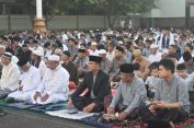Danrem 043/Gatam Shalat Idul Fitri 1446 H / 2025 M Bersama Masyarakat Bandar Lampung