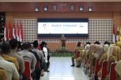 Pemkot Bandar Lampung Menggelar Acara Halalbihalal Setelah Cuti Bersama Hari Raya Idulfitri 1446 Hijriah 2025 di Aula Gedung Semergou