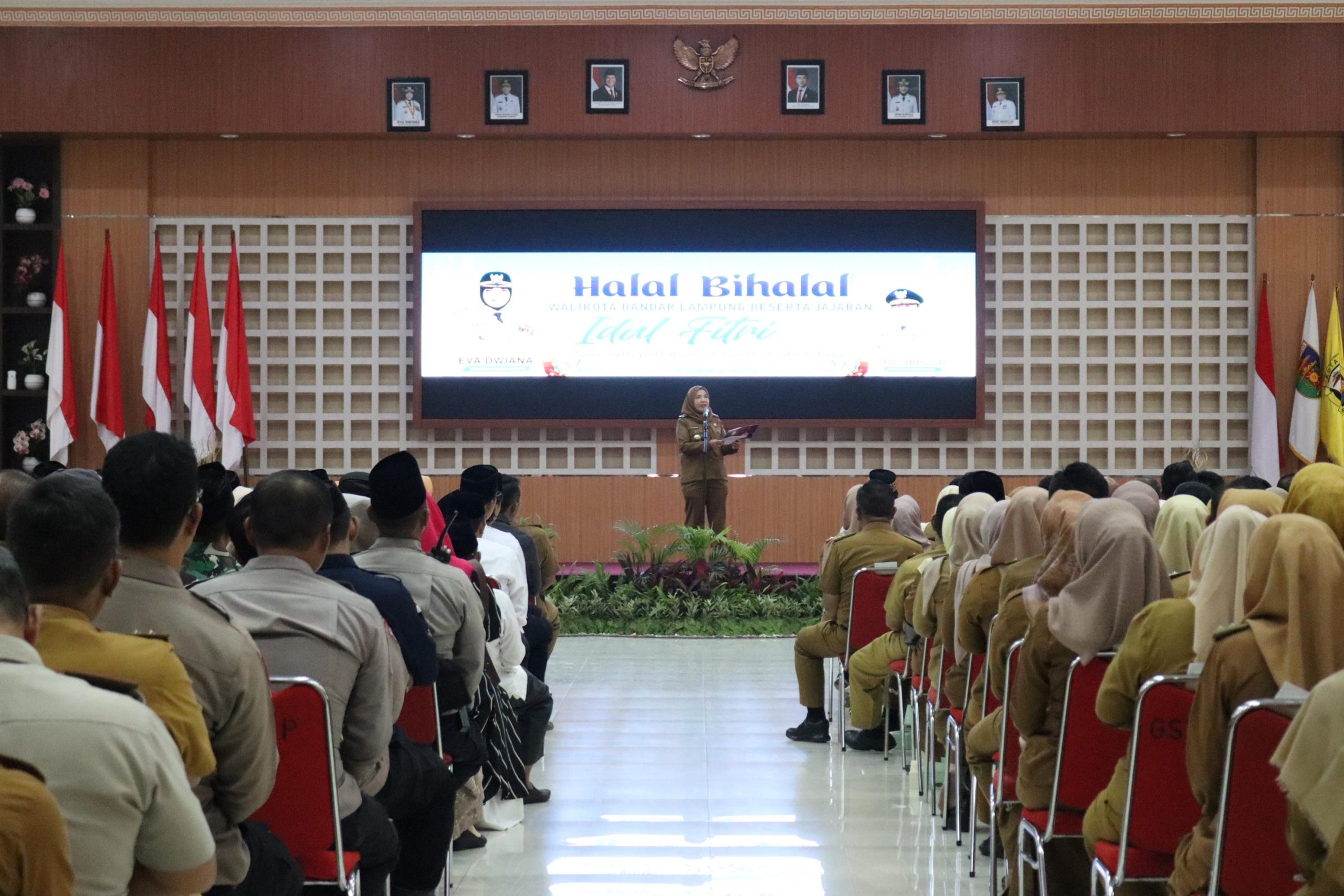 Pemkot Bandar Lampung Menggelar Acara Halalbihalal Setelah Cuti Bersama Hari Raya Idulfitri 1446 Hijriah 2025 di Aula Gedung Semergou