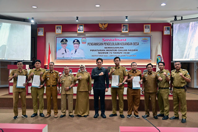 Pemkab Lamsel Gelar Sosialisasi Permendagri 73 Tahun 2020, Wujudkan Tata Kelola Keuangan Desa Akuntabel