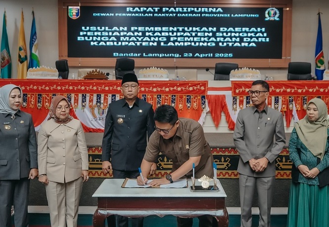 DPRD Lampung Setujui Pembentukan Calon Daerah Persiapan Kabupaten Sungkai Bunga Mayang