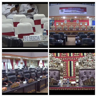 Paripurna Sidang DPRD Lamsel Molor Hampir 2 Jam : Kursi Dewan Kosong SKPD Menanti