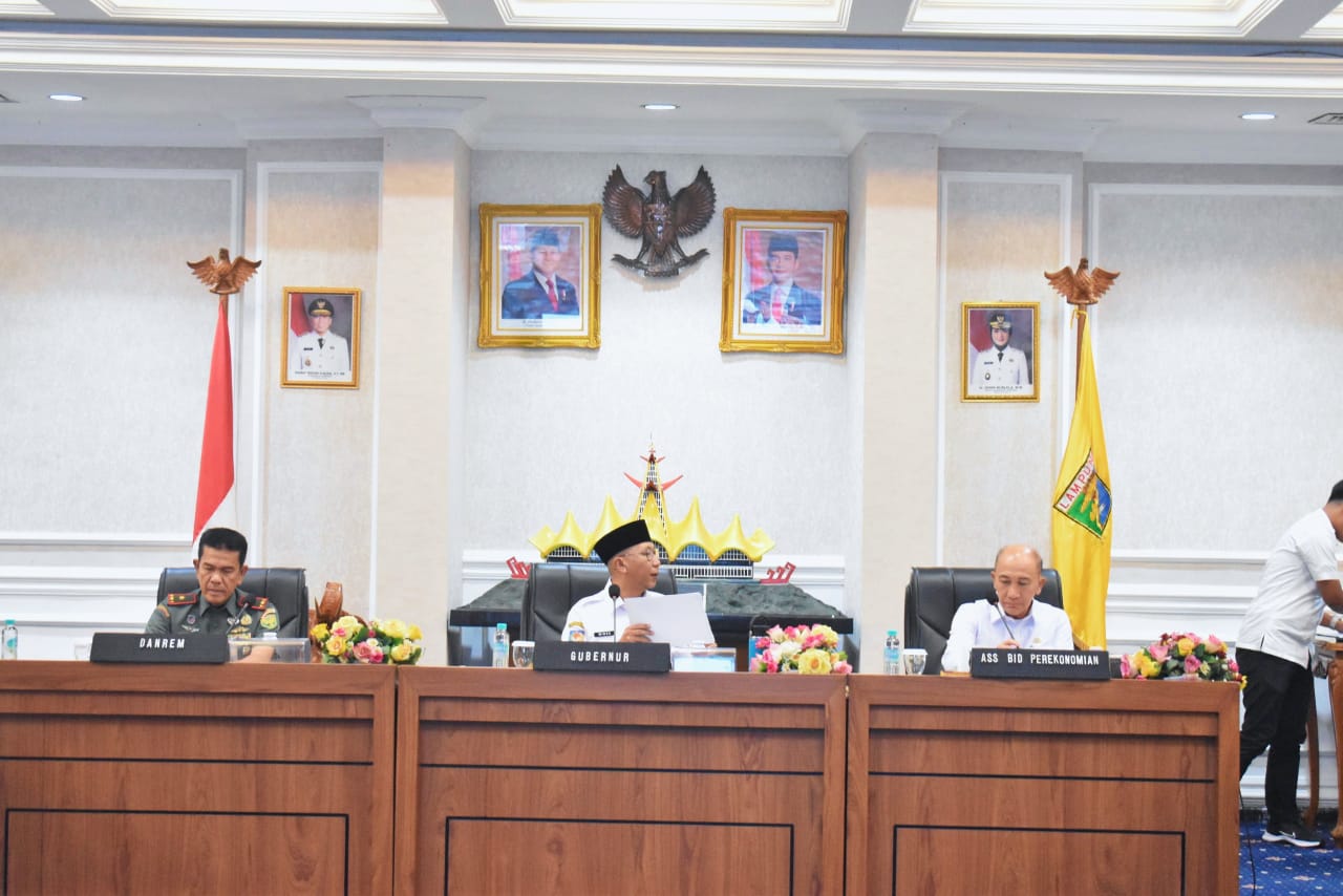 Hadiri Rakor Penanganan Darurat Bencana Hidrometeorologi, Danrem 043/Gatam Ajak Forkopimda Provinsi Lampung Kumpulkan Informasi Terkait Bencana