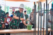 Danrem 043/Gatam Hadiri Peletakan Batu Pertama Pembangunan Sekolah Ponpes Riyadhus Sholihin Nur Rahman oleh Irjen TNI