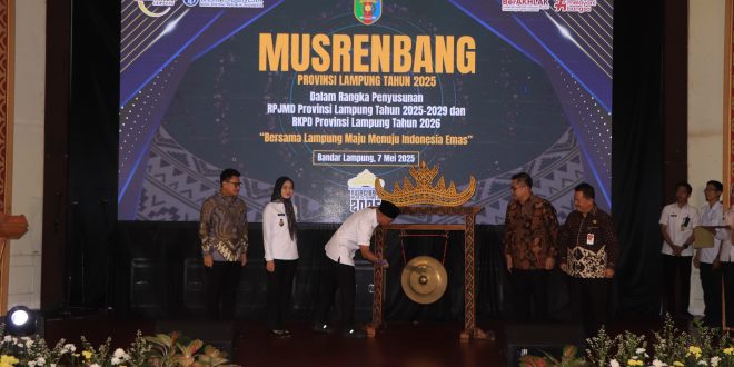 Gubernur Mirza Buka Musrenbang Provinsi Lampung : Tegaskan Komitmen Menuju “Lampung Maju, Indonesia Emas”