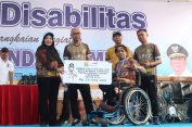 Pemkot Sukses Gelar Senam sehat Disabilitas di HUT Kota Bandar Lampung