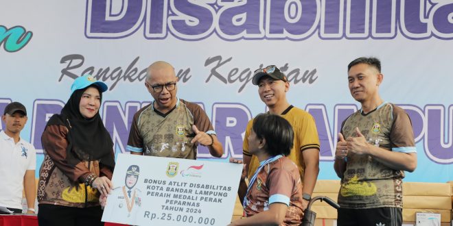 HUT ke-343 Kota Bandar Lampung, Gubernur Hadiri Senam dan Jalan Sehat Disabilitas