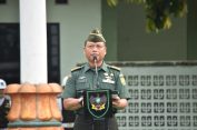 Korem 043/Gatam Gelar Upacara Bulanan, Kasad: Jadikan Upacara Momen Mempertegas Jati Diri Prajurit dan Aparatur Negara