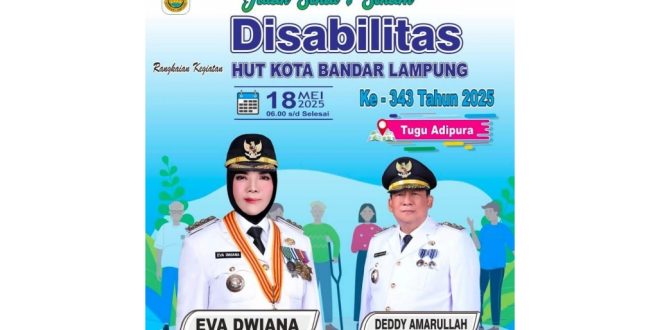 Pemkot Bandar Lampung Gelar Jalan Sehat dan Senam Disabilitas