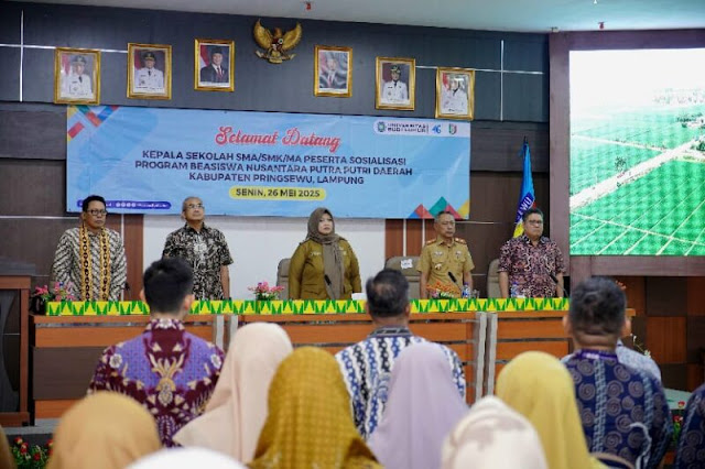 Wabup Pringsewu Umi Laila Buka Sosialisasi Program Beasiswa Nusantara Putera Puteri Daerah Yayasan Budiluhur