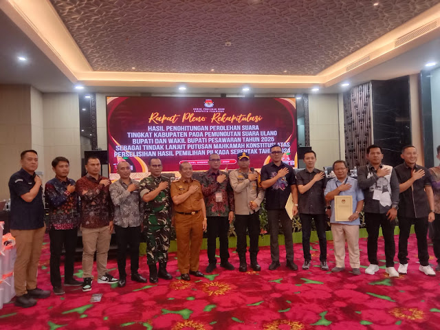 Pasangan Calon Nanda-Anton Menang Di PSU Pilkada Pesawaran 2025 Meraih Suara 128.715