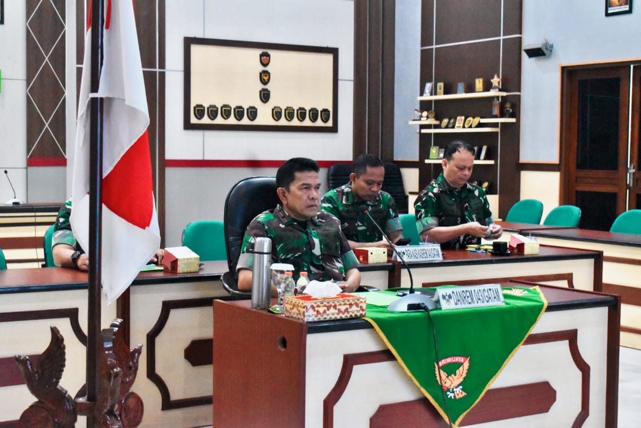 Danrem 043/Gatam Ikuti Rakor Bersama Wamentan RI Terkait Cetak Sawah dalam Mendukung Swasembada Pangan