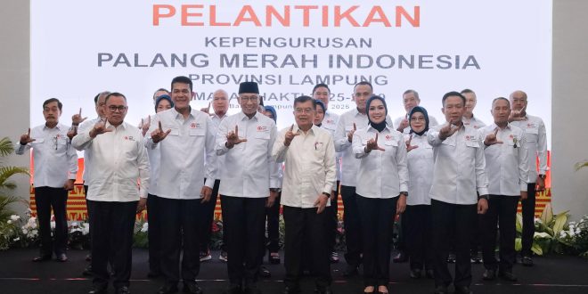 Jusuf Kalla Lantik Pengurus PMI Provinsi Lampung 2025–2030, Purnama Wulan Sari Resmi Jadi Ketua
