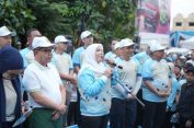 Walikota Eva Dwiana Buka Acara Jalan Sehat HUT Ke-343 Kota Bandar Lampung