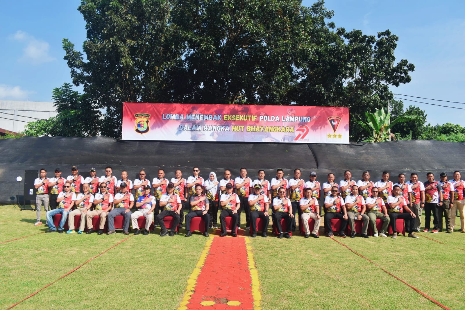 Korem 043/Gatam Raih Juara pada Kejuaraan Menembak Eksekutif Bhayangkara Polda Lampung