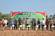 Dukung Swasembada Pangan, Kasrem 043/Gatam Hadiri Penanaman Jagung Serentak