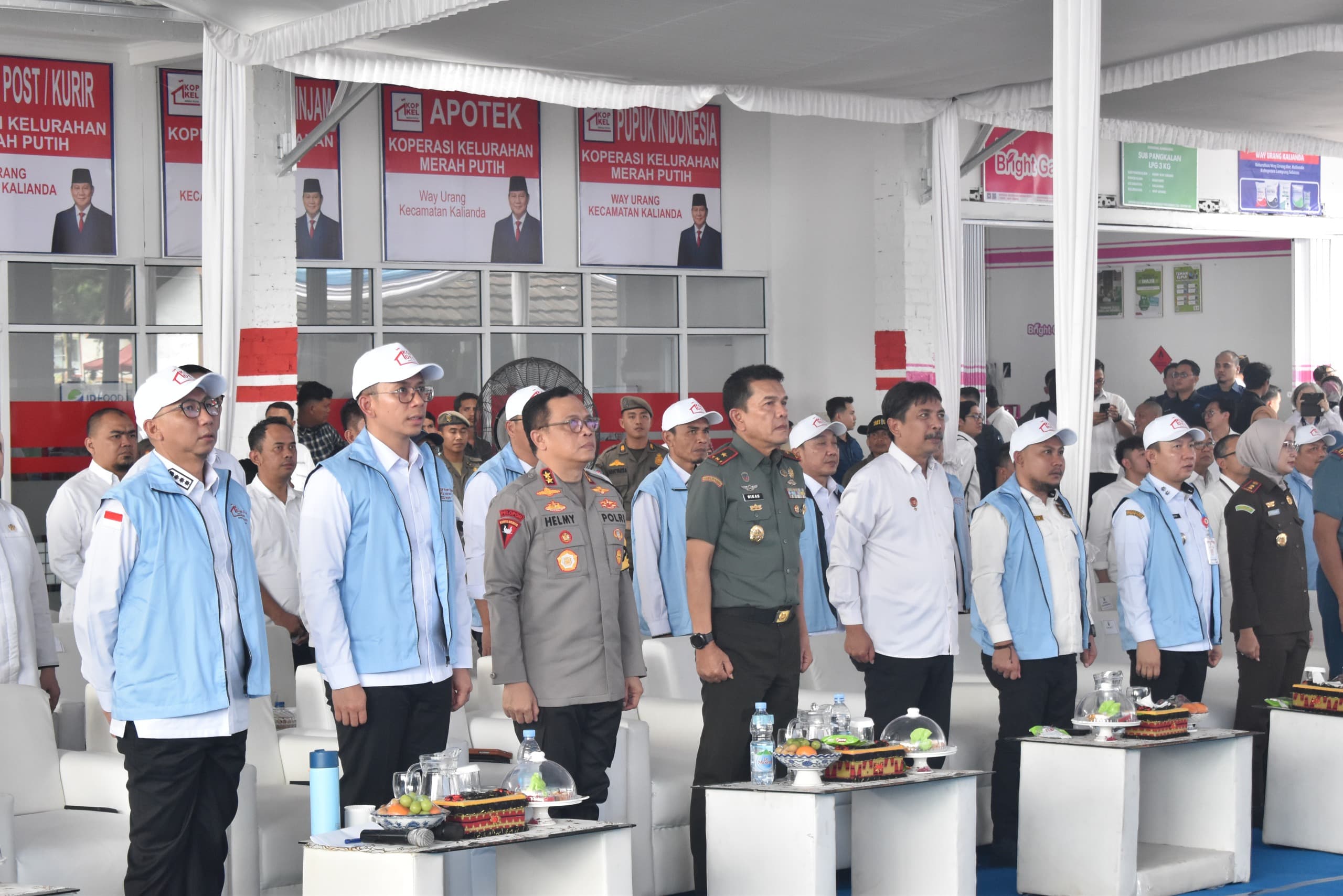 Danrem 043/Gatam Hadiri Peluncuran Koperasi Desa/Kelurahan Merah Putih di Lampung Selatan