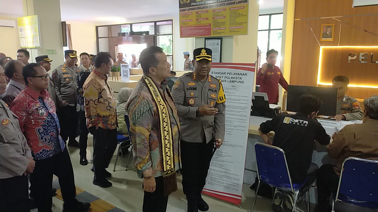 Wamen PAN-RB Apresiasi Pelayanan Publik di Polresta Bandar Lampung, Beri Nilai 90