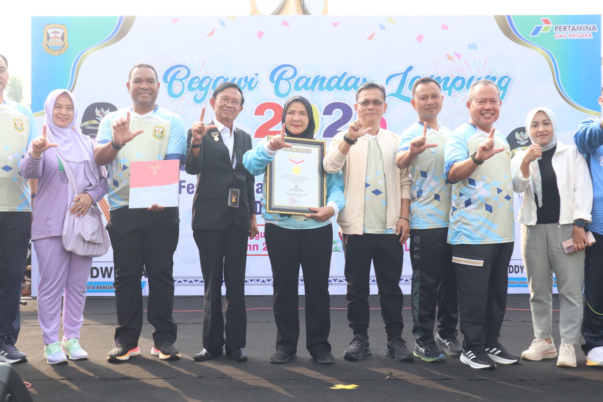 Pemkot Bandar Lampung Kembali Meraih Rekor MURI Masakan khas Lampung Terpanjang