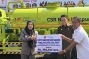 Pemkot Bandar Lampung Terima Bantuan Satu Unit Mobil Tangki Tinja dari Bank Lampung
