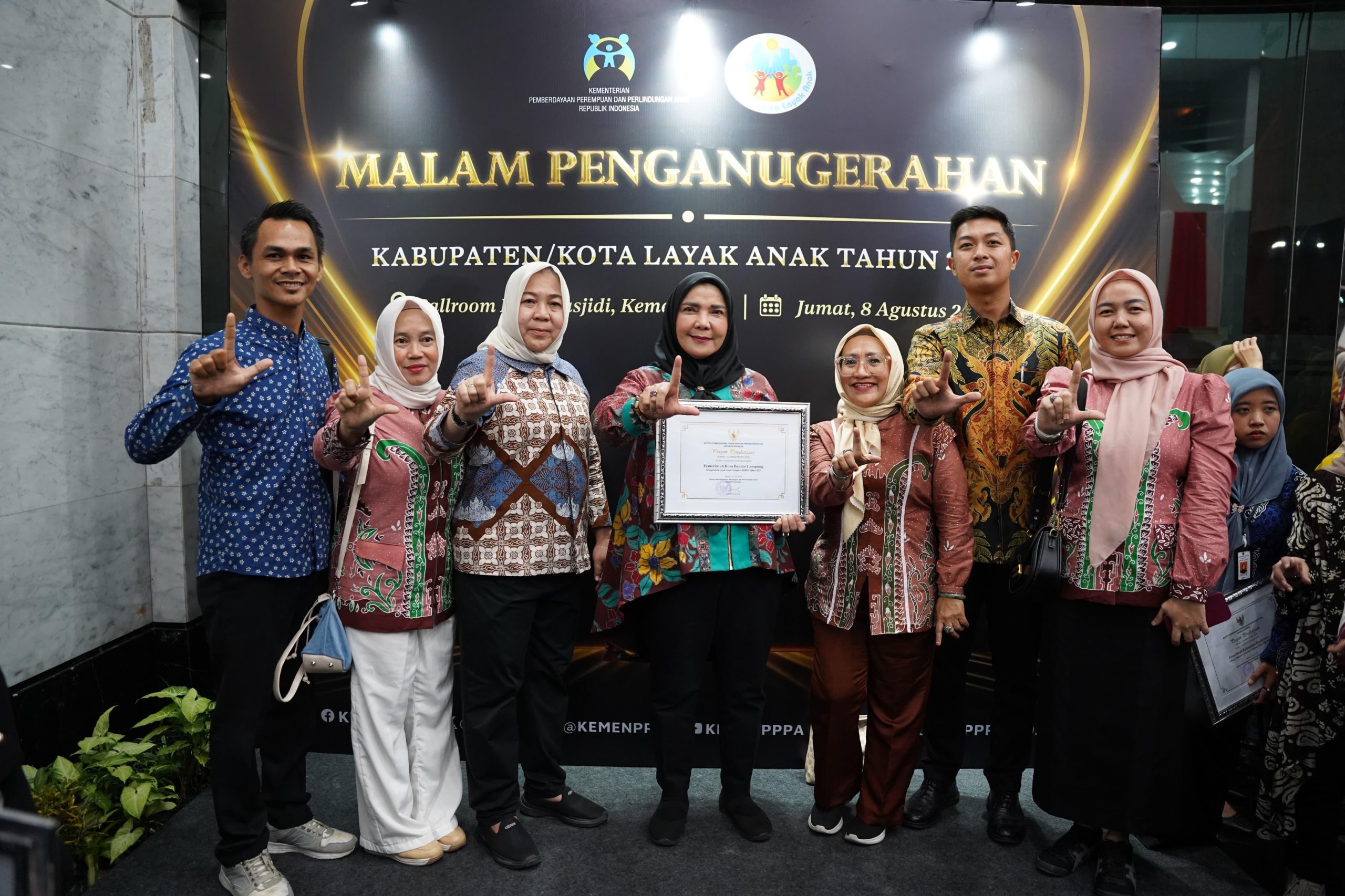 Kado Hari Anak Nasional, Bandar Lampung Kembali Raih Kota Layak Anak