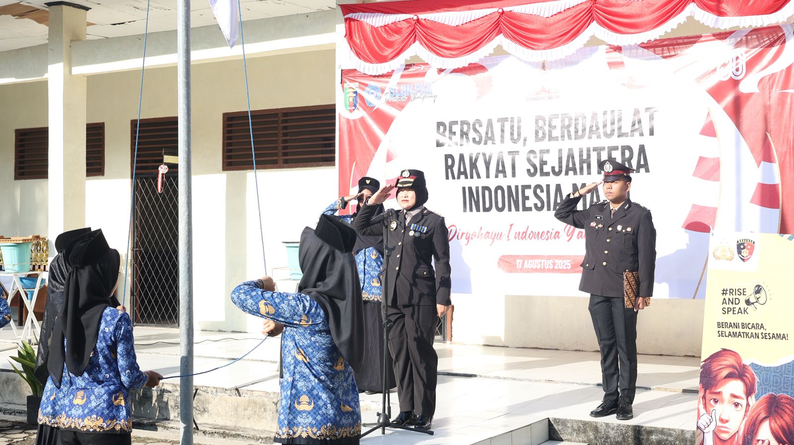 Kabid Humas Polda Lampung Jadi Inspektur Upacara HUT RI Ke-80 di SLB Negeri PKK: Kemerdekaan untuk Semua
