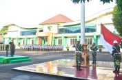 Prajurit dan PNS Korem 043/Gatam Ikuti Upacara Memperingati HUT RI ke-80