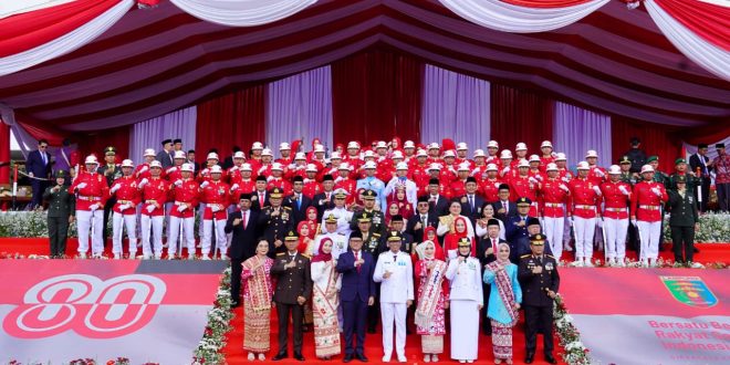Upacara HUT ke-80 RI di Provinsi Lampung Berlangsung Khidmat, Gubernur Ajak Masyarakat Lampung Jadi Pelaku Utama Pembangunan