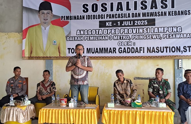 Tondi Muammar Gaddafi Sosialisasi IPWK di Pekon Sukamulya
