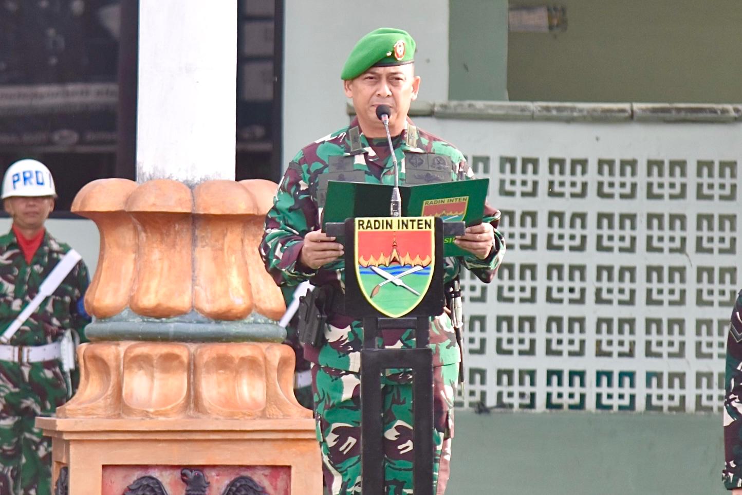 Upacara Bulanan, Kasdam XXI/RI Sampaikan Amanat Pangdam Mayjen TNI Kristomei Sianturi