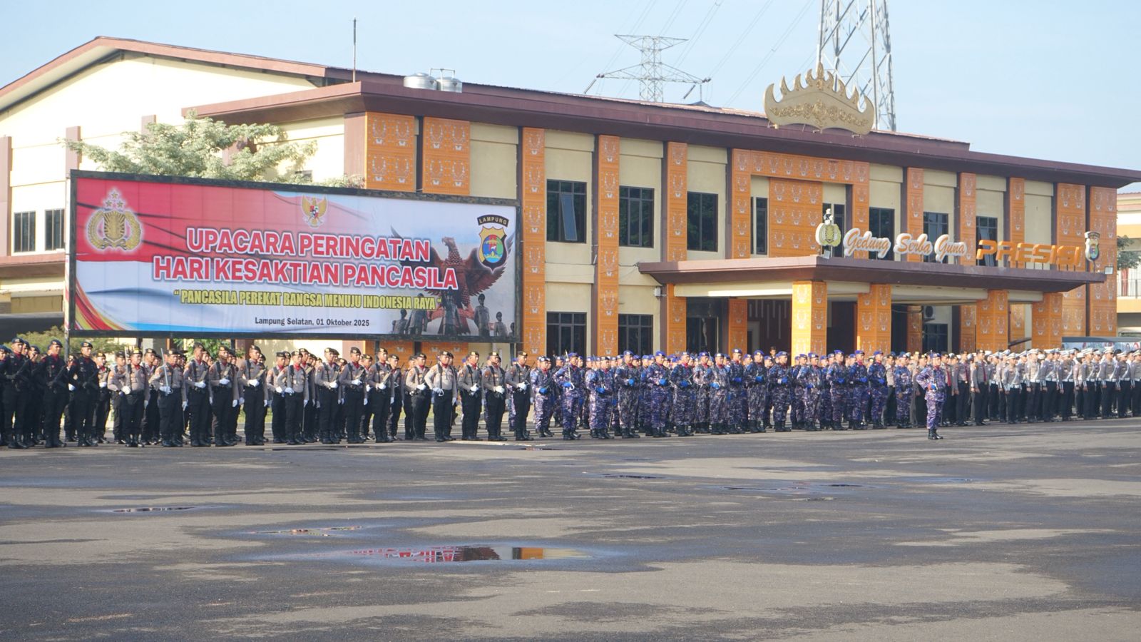 Polda Lampung Gelar Upacara Peringatan Hari Kesaktian Pancasila