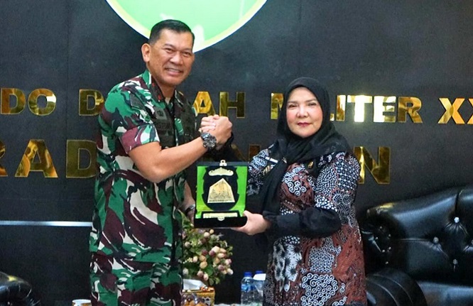Pererat Sinergi, Wali Kota Kunjungan Ke Kodam XXI Raden Inten