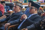 H. Bambang Imam Santoso Wali Kota Metro dan Forkopimda ikuti Papripurna DPR dan MPR RI