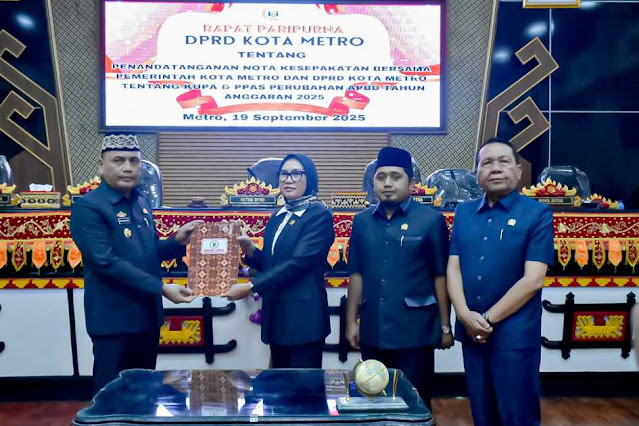 APBDP Tahun 2025 Kota Metro Resmi Disahkan