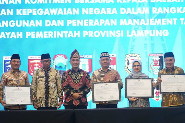 Perkuat sistem tatakelola kepegawaian, Wali Kota Metro Hi. Bambang Imam Santosa dukung Program BKN RI