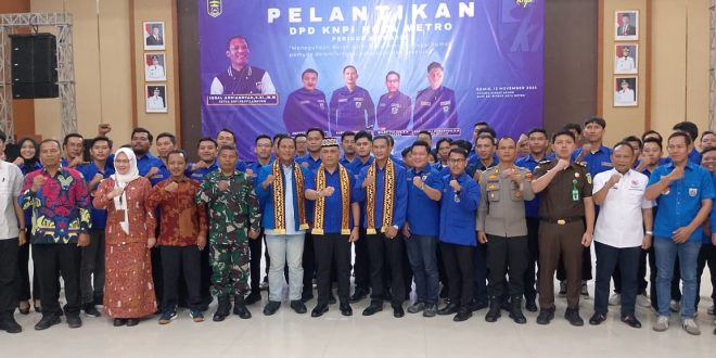 Ratusan Pengurus KNPI Metro Dilantik, Walikota Ajak Pemuda Kolaborasi Bangun Bangsa