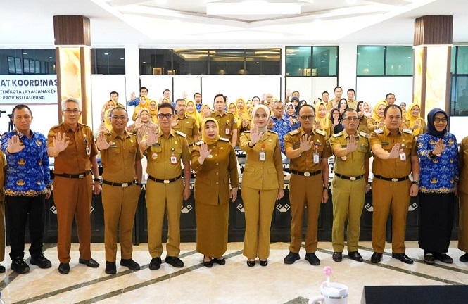 Rakor KLA Provinsi Lampung, Jihan Nurlela Tegaskan Pentingnya Kolaborasi Lintas Sektor