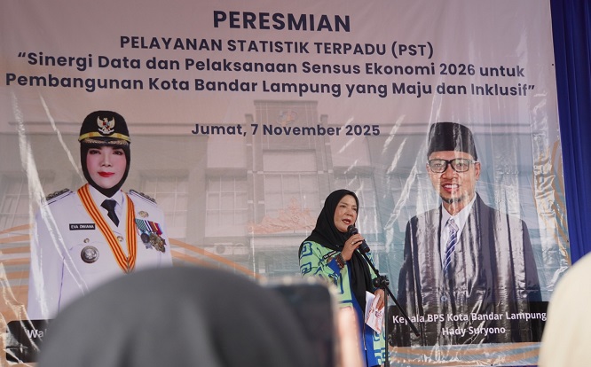 Wali Kota Eva Resmikan Pelayanan Statistik Terpadu di Kota Bandar Lampung