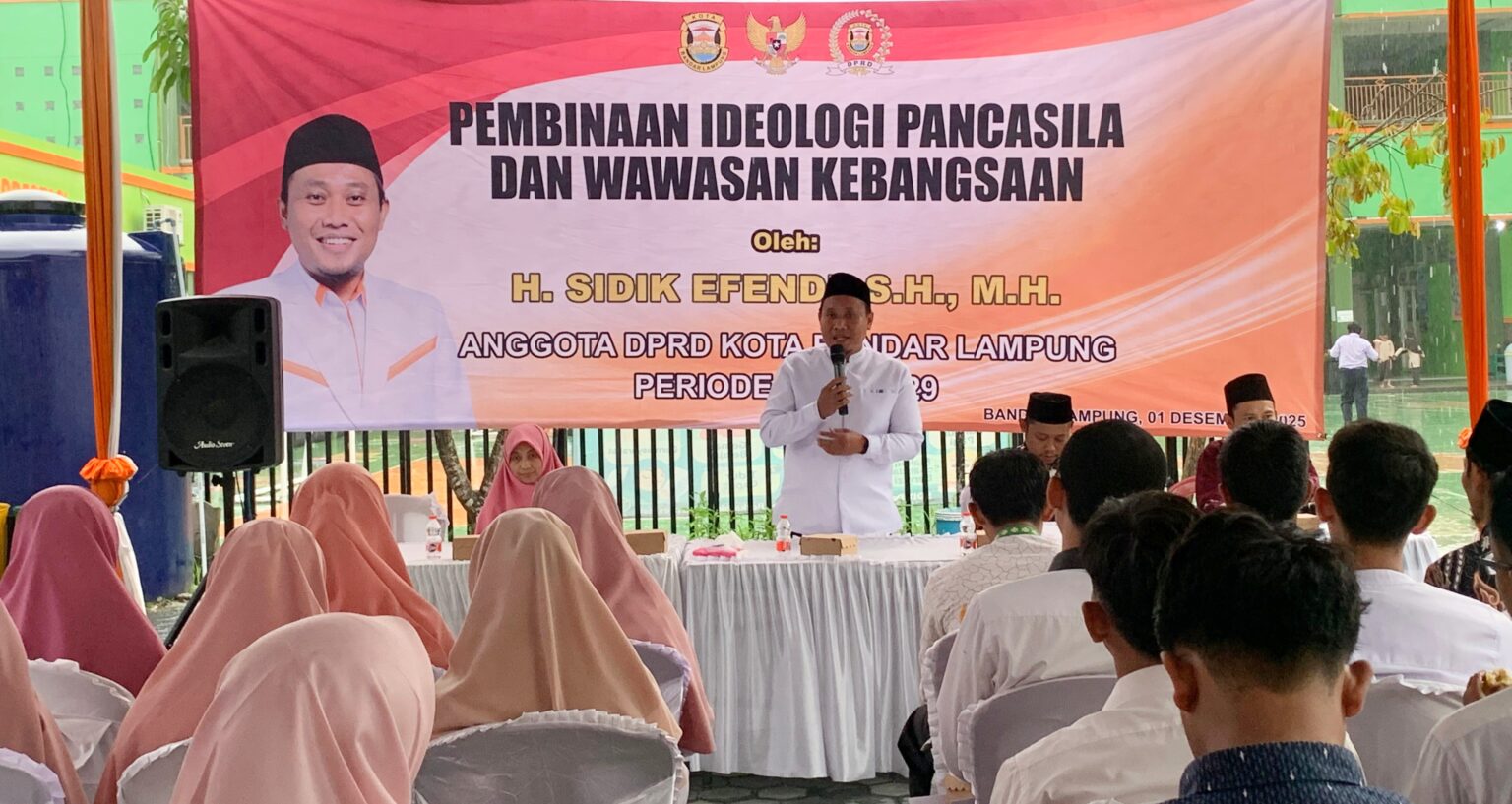 Pimpinan DPRD Sidik Efendi Ajak Peserta Sosialisasi Kirim Al-Fatihah untuk Saudara di Aceh, Medan dan Padang