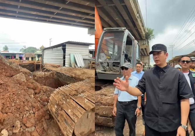 Banjir Rendam Fly Over Natar Berhari-hari, Bupati Egi Turun Langsung Pastikan Normalisasi Gorong-Gorong
