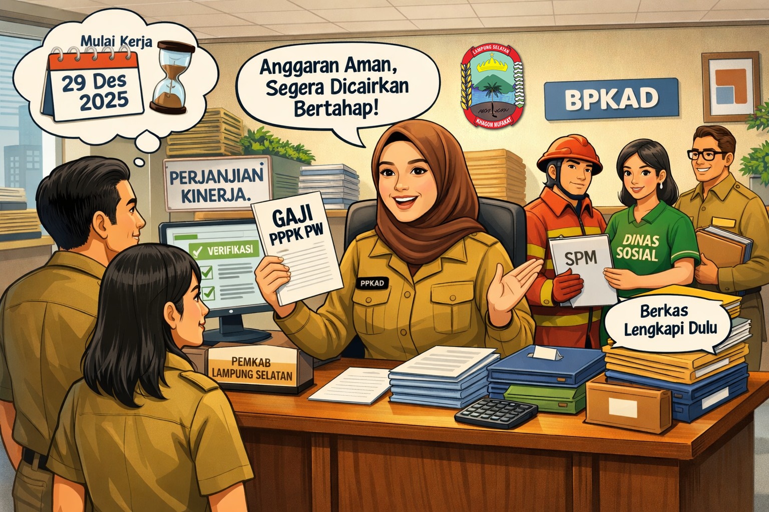 Enam Perangkat Daerah Mulai Proses, Gaji PPPK Paruh Waktu Lampung Selatan Siap Masuk Rekening