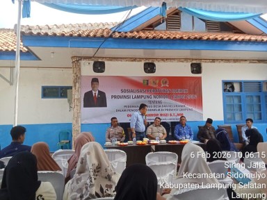 Anggota DPRD Lampung Fahror Rozi Gelar Sosperda No.I Tahun 2026 di Desa Siring Jaha