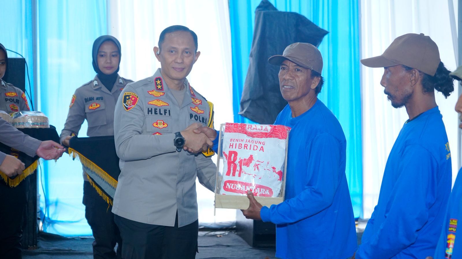 Kapolda Lampung Pimpin Penanaman Jagung Serentak Kuartal I di Pesawaran, Kapolri Beri Arahan Secara Daring 