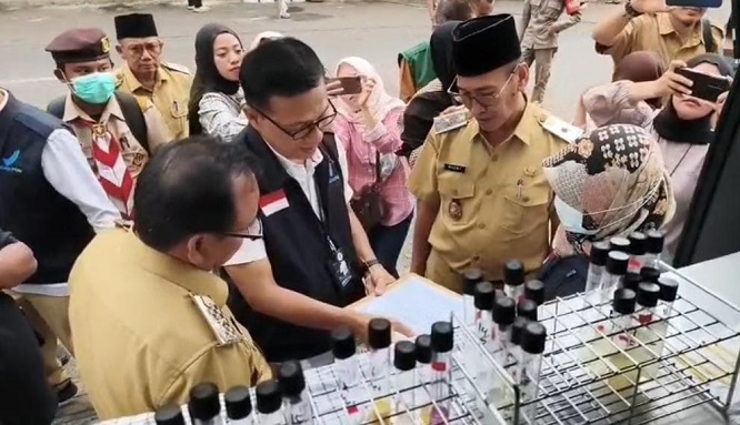 Satgas Pangan Bandar Lampung Bersama BPOM Uji Sampling Takjil