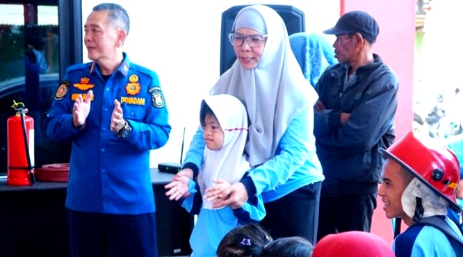 Siswa SDB di Bandar Lampung Dikenalkan Cara Sederhana Cegah Kebakaran